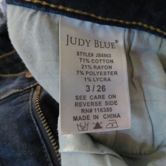 JUDY BLUE High Rise Mid Seam Stitch Skinny Fit Jeans - Size 26 - Picture 14 of 14